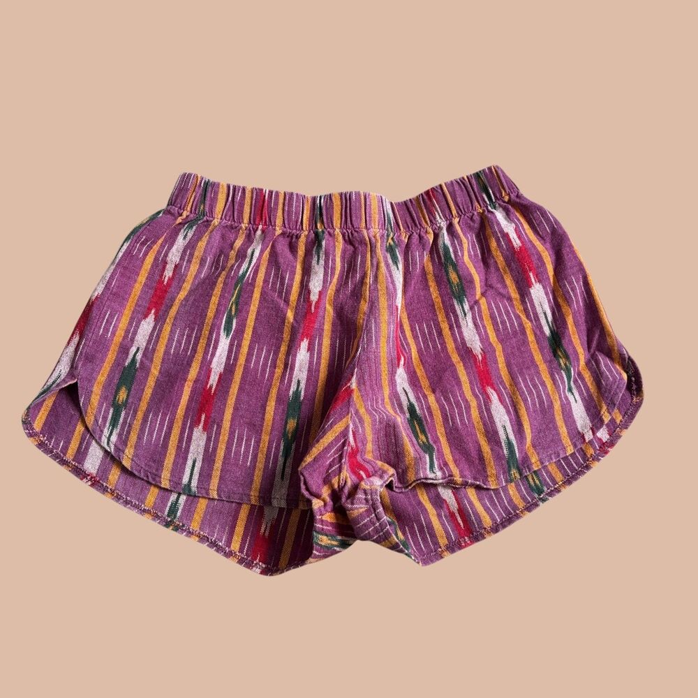 Reformation Shorts Womens Size Small Purple Aztec Western Print Pull On